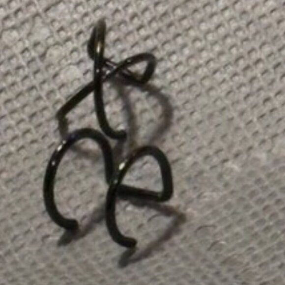 Cuff Earrings - No Piercing Needed! Each Selection Comes with 2 Black Cuffs NWT - Picture 1 of 4